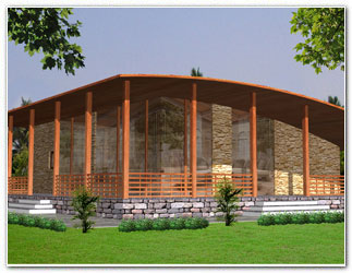 Architecrtural design wood house 
