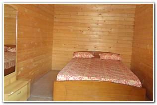 Duplex wood house cottage bed room
